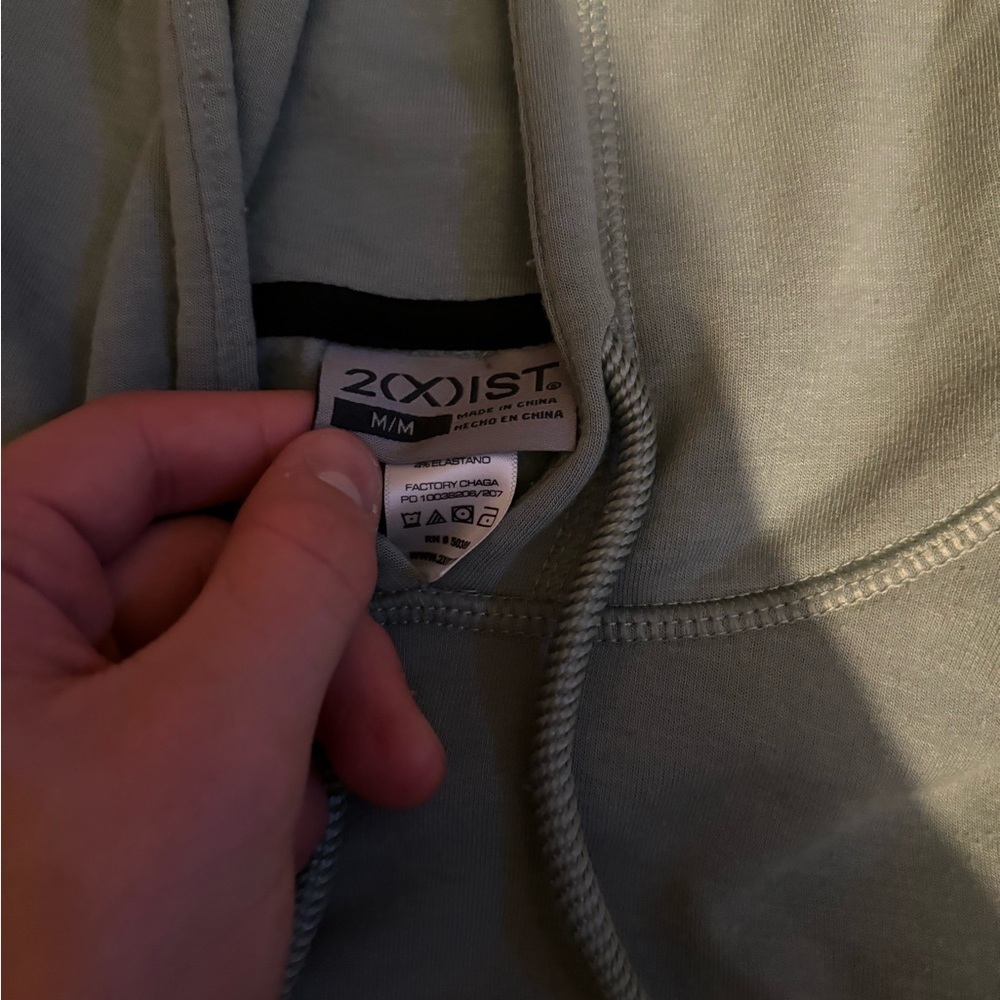 Size medium men’s 2 exist brand in green color barely used hoodie sweatshirt